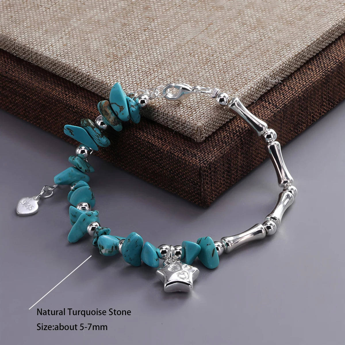 925 Sterling Silver Butterfly Bead String Bracelet