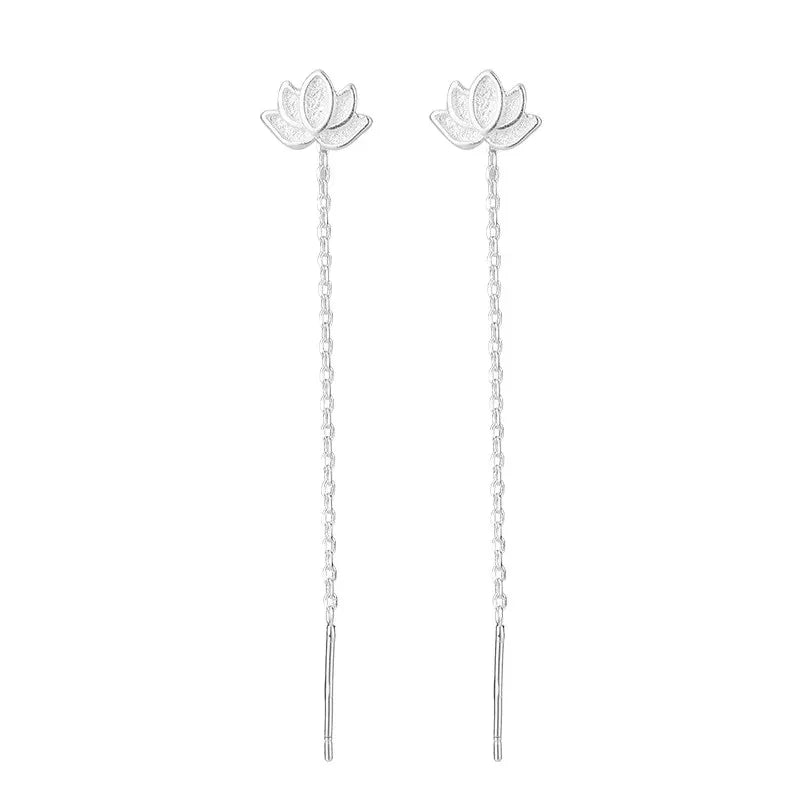 French Luxury Long Zircon Tassel Twisted Drop Earrings