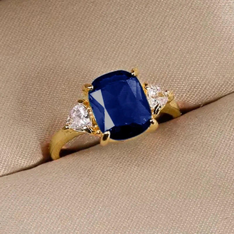 Geometric Cubic Zirconia Wedding Band | Trendy Bridal Ring | Women's Wedding Jewelry