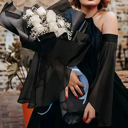 Elegant Sunscreen Long Tulle Sleeves Thin Breathable Detachable Sleeves Chiffon Sheer Bridal Gloves Wedding Party