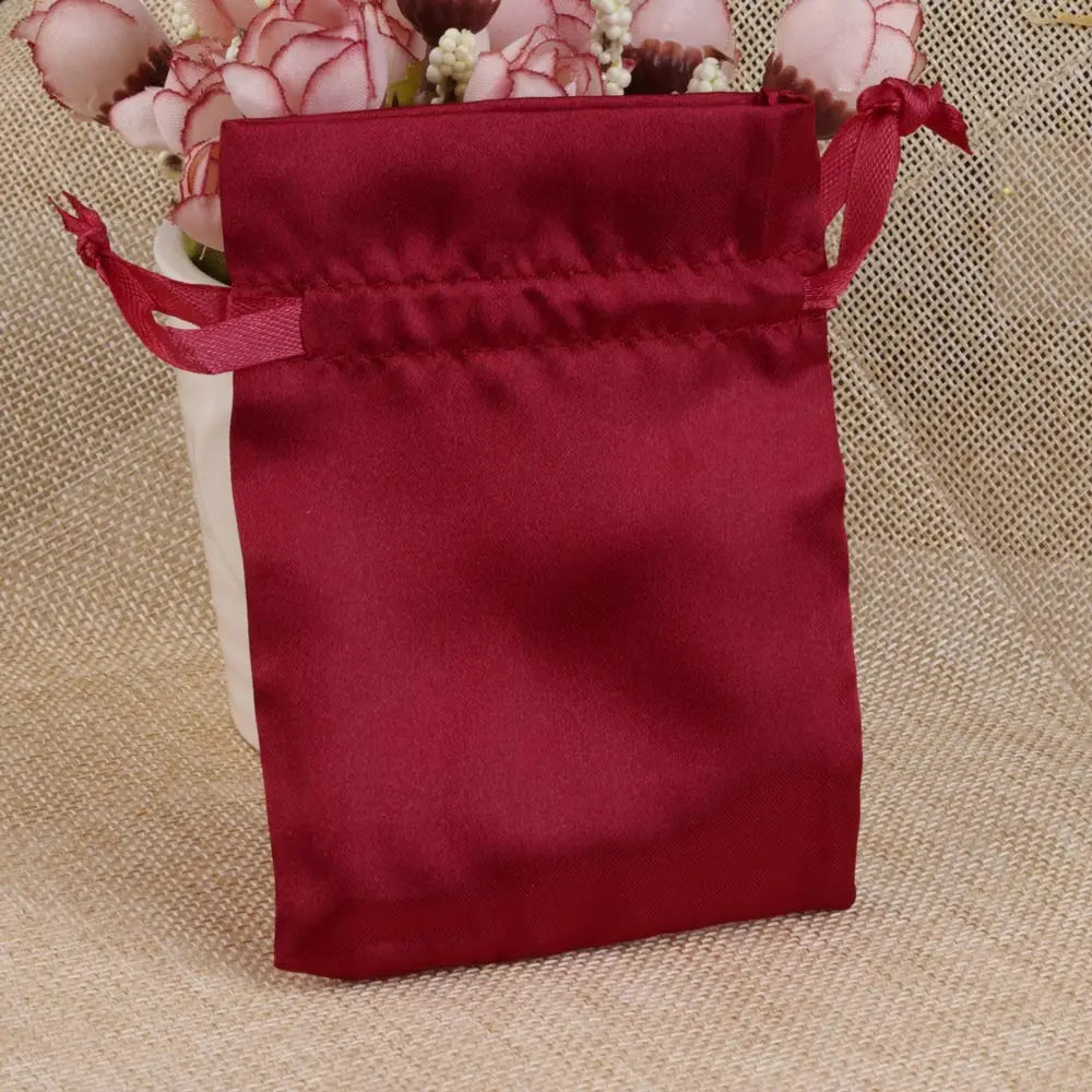 Silk Jewelry Gift Bag Satin Drawstring Pouch For Wedding Party Candy Bag Luxury Jewelry Packing