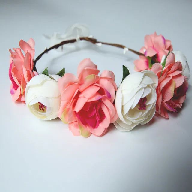 Botanical Flower Crown Boho Bridal Headband
