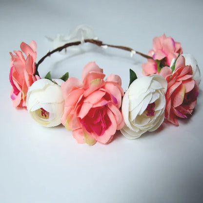 Botanical Flower Crown Boho Bridal Headband
