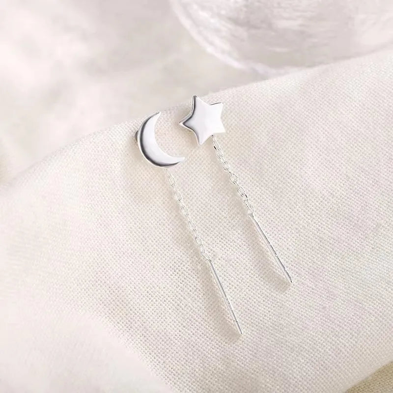 French Luxury Long Zircon Tassel Twisted Drop Earrings