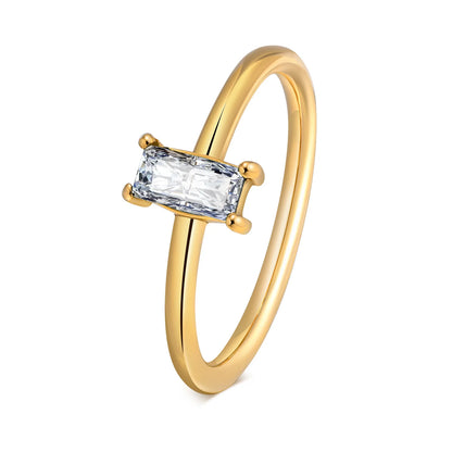 18K Gold Plated Vintage Twisted Rope Ring | Stainless Steel | Women's Wedding & Party Ring