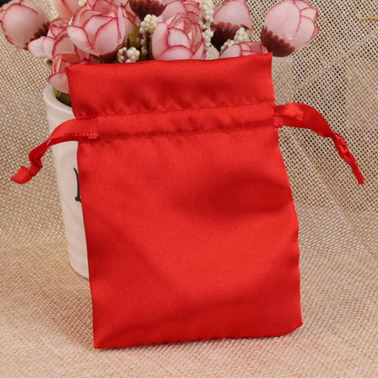 Silk Jewelry Gift Bag Satin Drawstring Pouch For Wedding Party Candy Bag Luxury Jewelry Packing