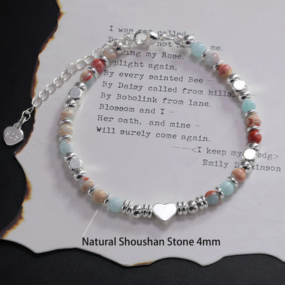 925 Sterling Silver Butterfly Bead String Bracelet
