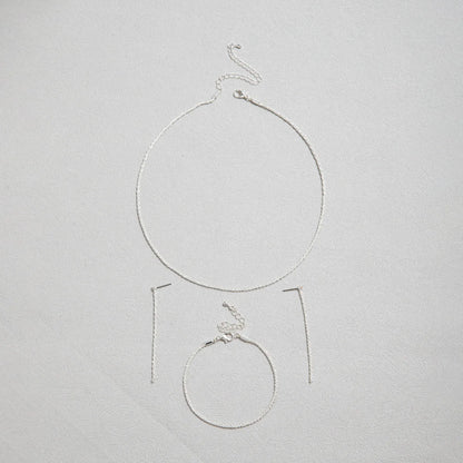 Starry Sky Shiny Silver Plated Jewelry Set