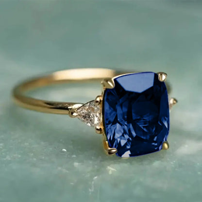 Geometric Cubic Zirconia Wedding Band | Trendy Bridal Ring | Women's Wedding Jewelry