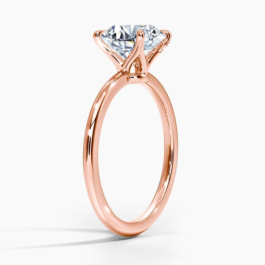 Bloom Veil Co. | GRA Certified Moissanite Engagement Ring | Rose Gold Sterling Silver | 1ct - 5ct