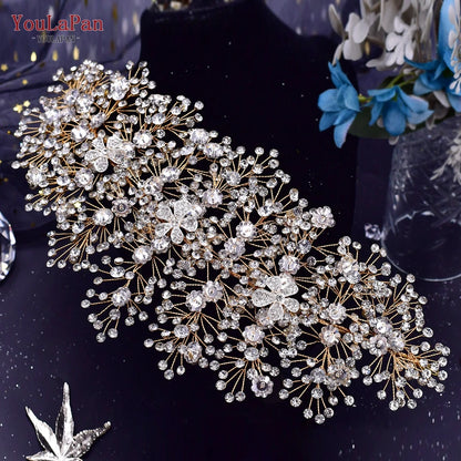 Bohemian Sparkling Rhinestone Bridal Forehead Headband