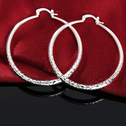 925 Sterling Silver 5CM Classic Hoop Earrings