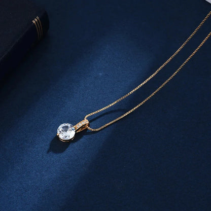 Eternity Round Zirconia Pendant Necklace