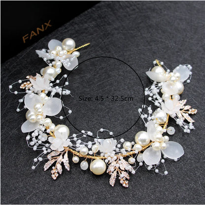 Botanical Flower Crown Boho Bridal Headband