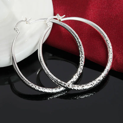 925 Sterling Silver 5CM Classic Hoop Earrings