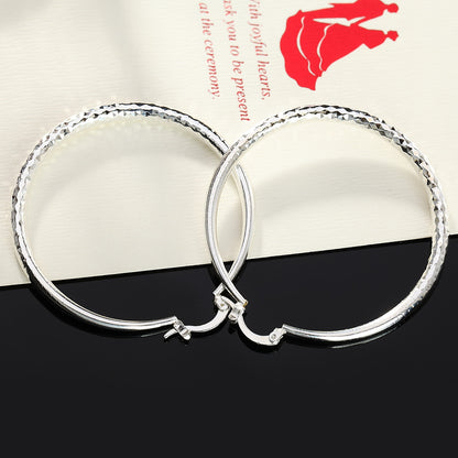 925 Sterling Silver 5CM Classic Hoop Earrings