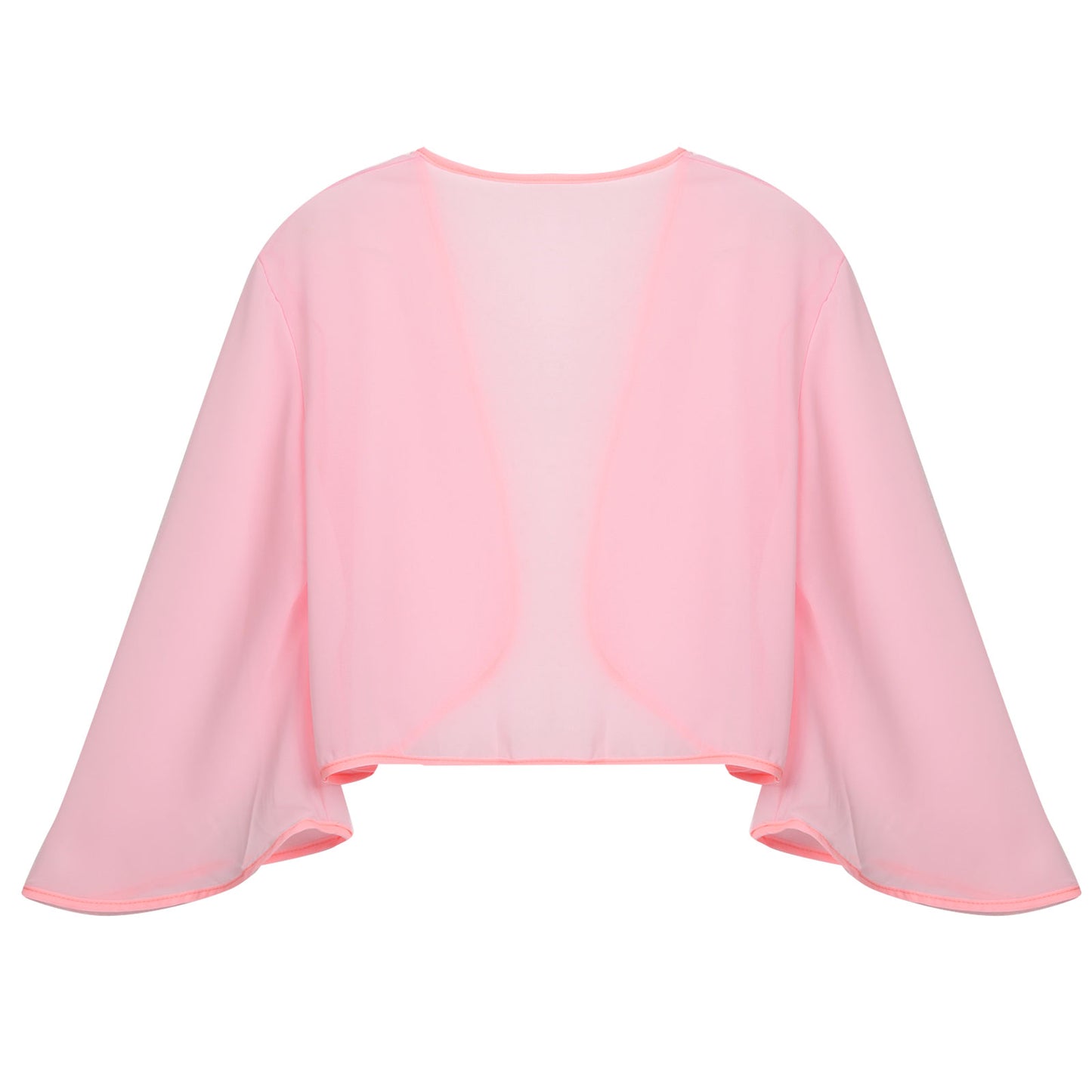 Women 3/4 Sleeve Chiffon Cardigan Bolero Shawls Outerwear Wedding Bridal Party Dress Wraps Beach Vacation Cover Ups Soft Cape