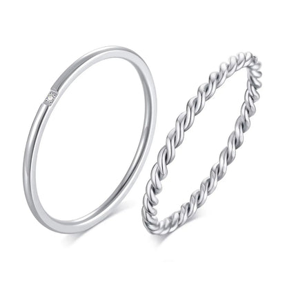 18K Gold Plated Vintage Twisted Rope Ring | Stainless Steel | Women's Wedding & Party Ring