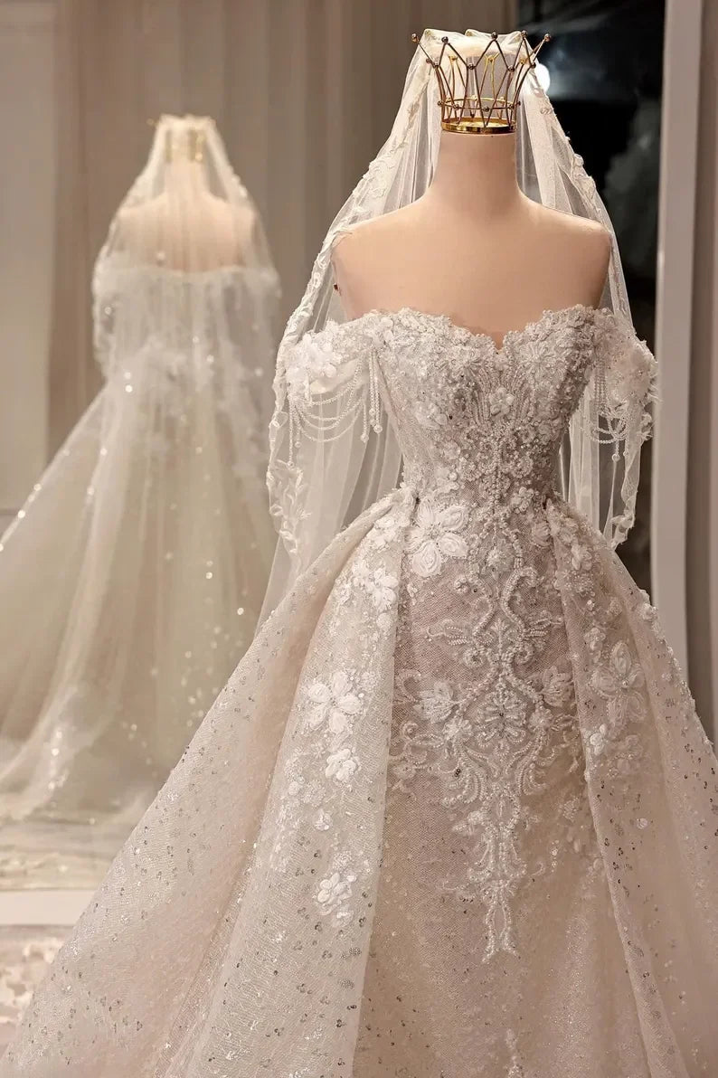 Customized 2026 Wedding Dress Luxury Sleeveless Elegant Beaded Mermaid Wedding Dress Plus Size Wedding Dress Hot Sale