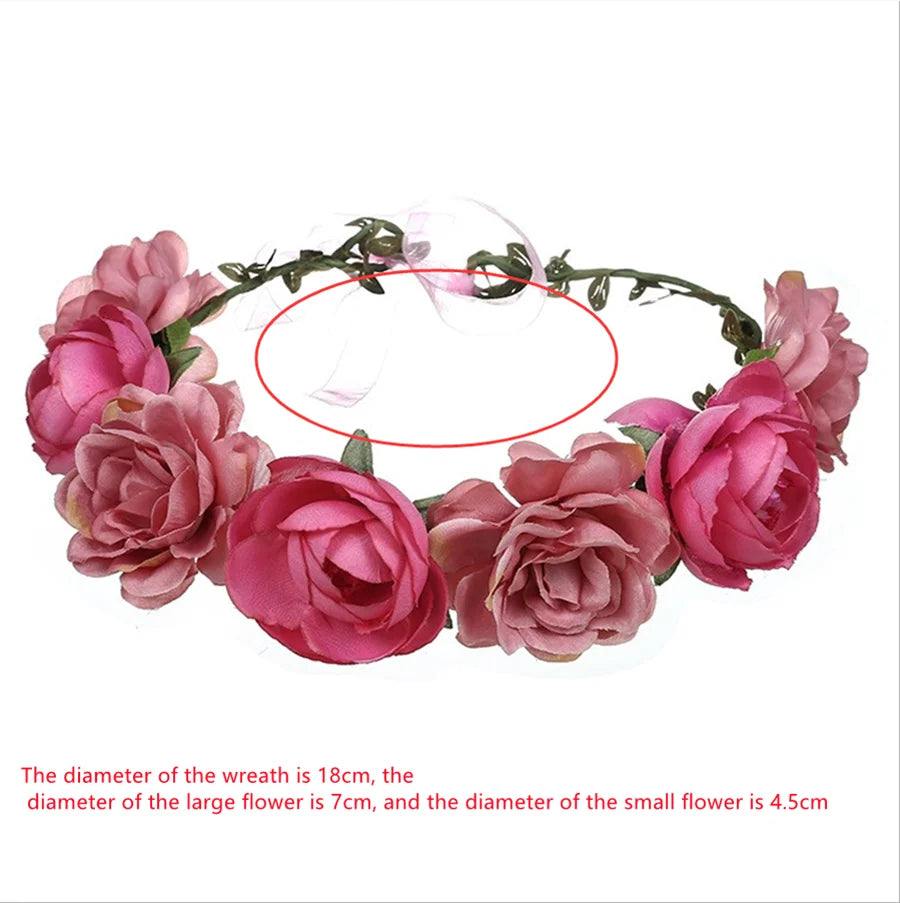 Botanical Flower Crown Boho Bridal Headband