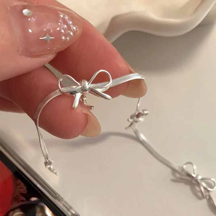 925 Sterling Silver Butterfly Bead String Bracelet