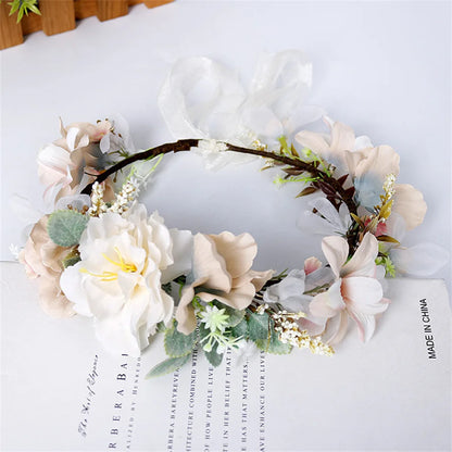 Botanical Flower Crown Boho Bridal Headband