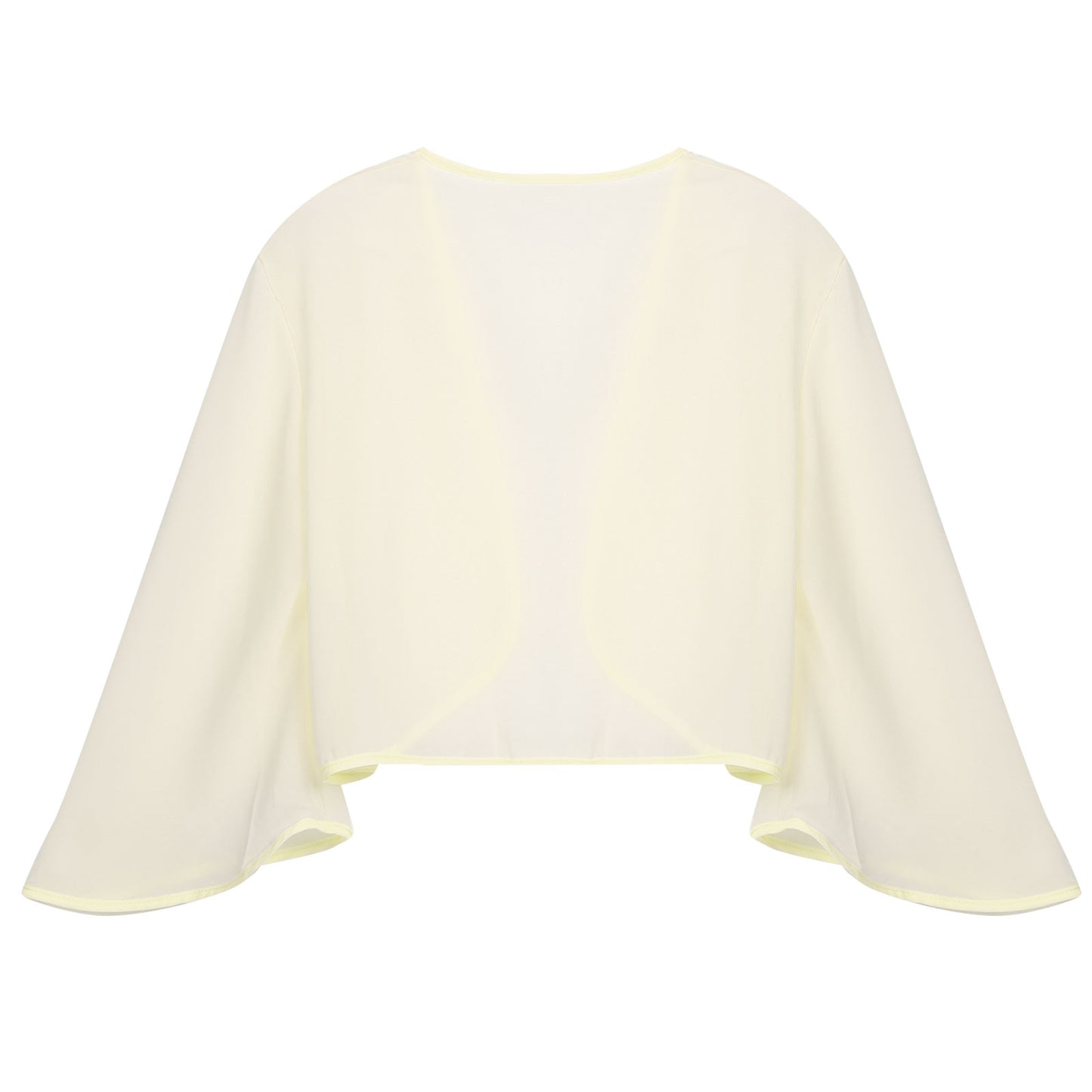 Women 3/4 Sleeve Chiffon Cardigan Bolero Shawls Outerwear Wedding Bridal Party Dress Wraps Beach Vacation Cover Ups Soft Cape