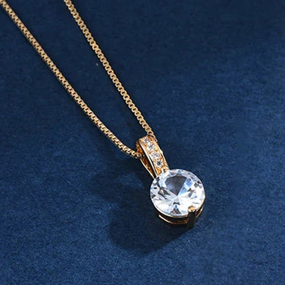 Eternity Round Zirconia Pendant Necklace