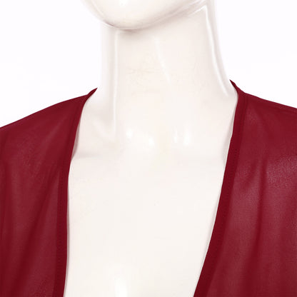 Women 3/4 Sleeve Chiffon Cardigan Bolero Shawls Outerwear Wedding Bridal Party Dress Wraps Beach Vacation Cover Ups Soft Cape
