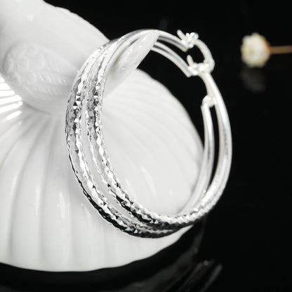 925 Sterling Silver 5CM Classic Hoop Earrings