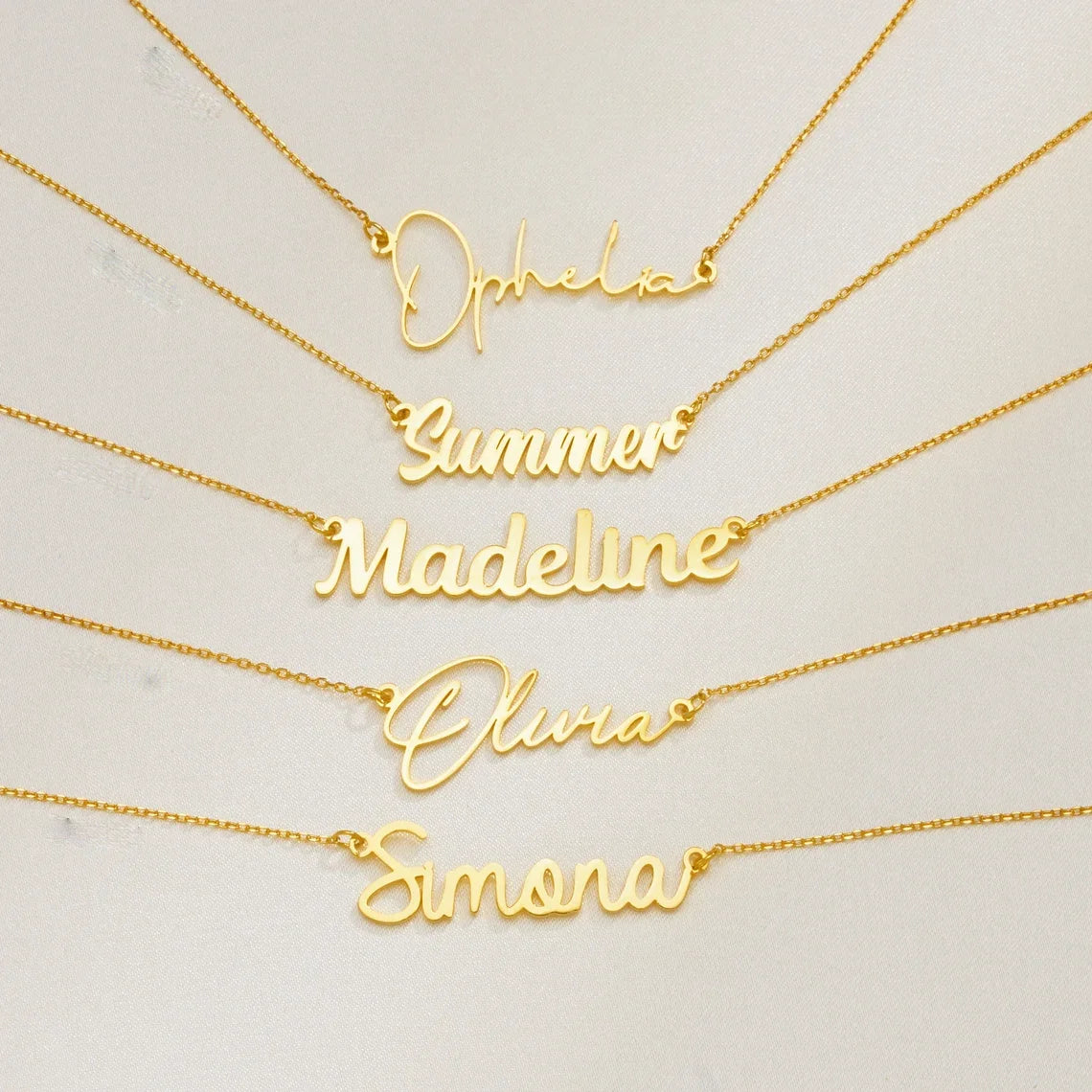 Personalised Cursive Name Necklace – Custom Stainless Steel Jewelry