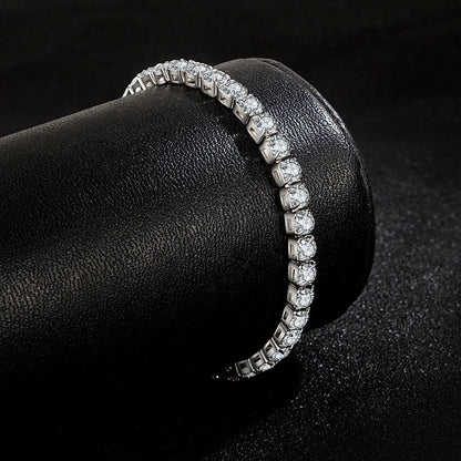925 Sterling Silver Zirconia Tennis Bracelet – 4mm Classic Charm Jewellry