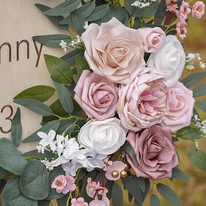 Premium Silk Artificial Flower Heads | Whimsical DIY Wedding Wall & Bridal Shower Floral Decor