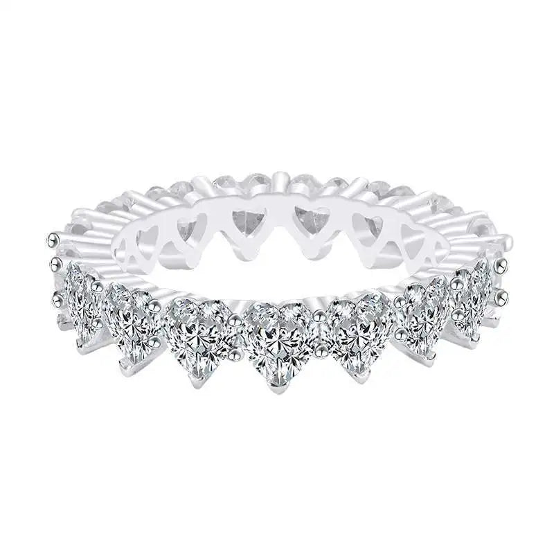 Eternity Zircon Wedding Band – 925 Sterling Silver Promise Ring