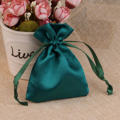 Silk Jewelry Gift Bag Satin Drawstring Pouch For Wedding Party Candy Bag Luxury Jewelry Packing