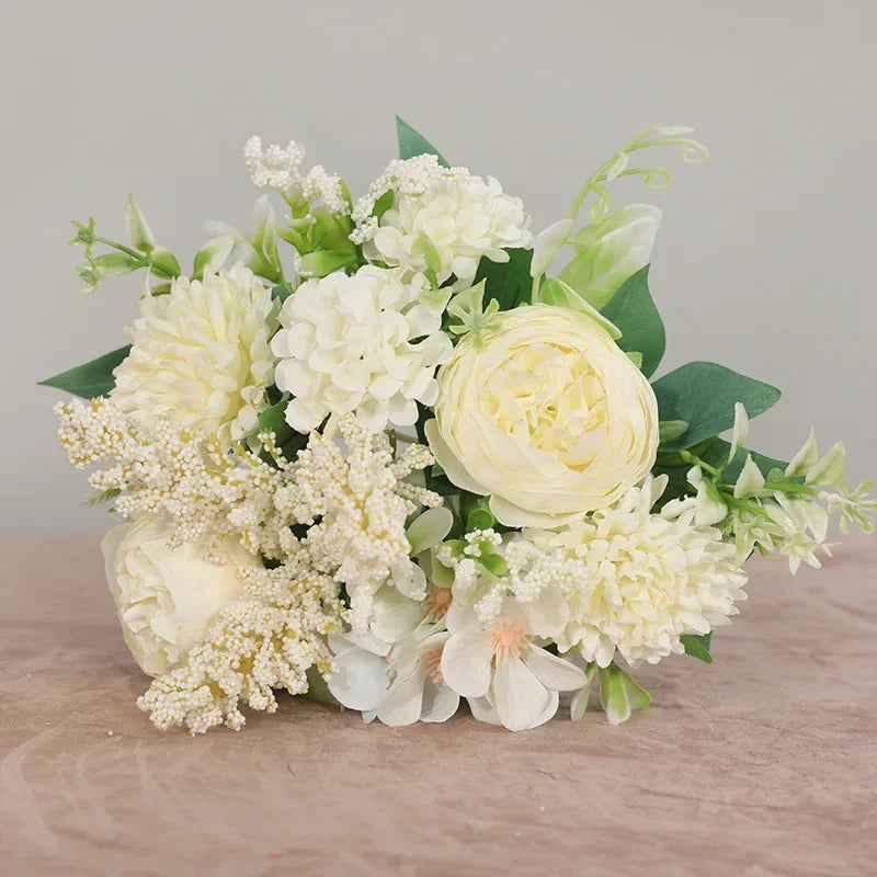 Silk Rose Bridal Bouquet Decoration for Home & Wedding