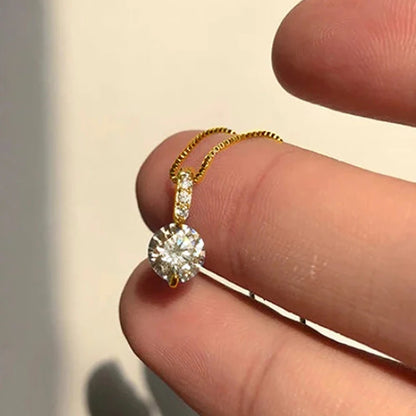 Eternity Round Zirconia Pendant Necklace