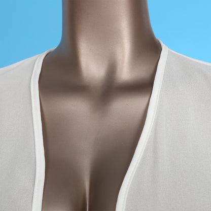 Women 3/4 Sleeve Chiffon Cardigan Bolero Shawls Outerwear Wedding Bridal Party Dress Wraps Beach Vacation Cover Ups Soft Cape