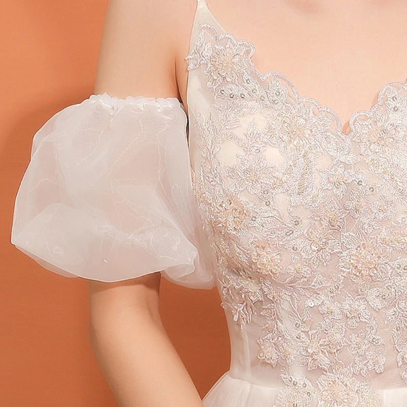 Detachable Tulle Puff Sleeves Removable Bridal Arm Covers