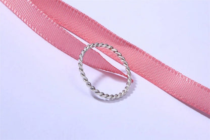 18K Gold Plated Vintage Twisted Rope Ring | Stainless Steel | Women's Wedding & Party Ring