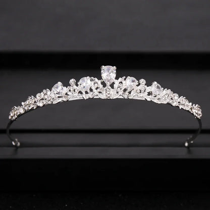 Bloom Veil Co. Baroque Royal Bridal Crown – Gold and Silver Crystal Wedding Tiara