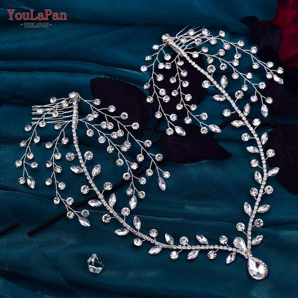 Bohemian Sparkling Rhinestone Bridal Forehead Headband