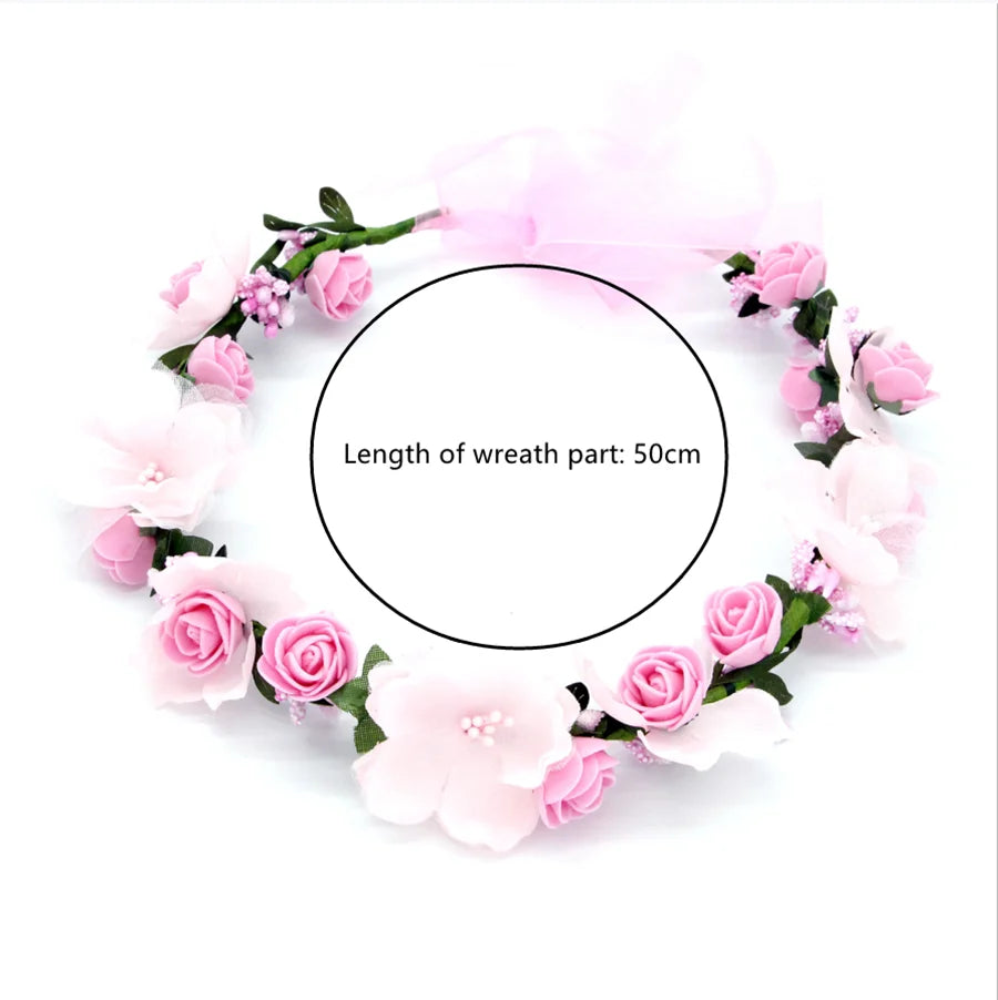 Botanical Flower Crown Boho Bridal Headband