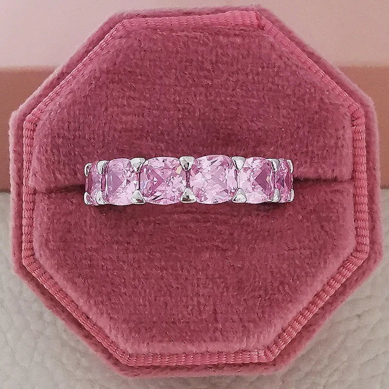 Eternity Zircon Wedding Band – 925 Sterling Silver Promise Ring