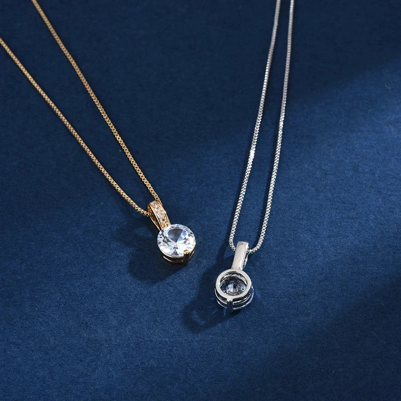 Eternity Round Zirconia Pendant Necklace