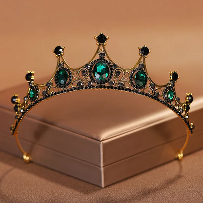 Premium Silver Botanical Wedding Crown | Regal Birthday Tiara & Bridal Hairwear Accessory