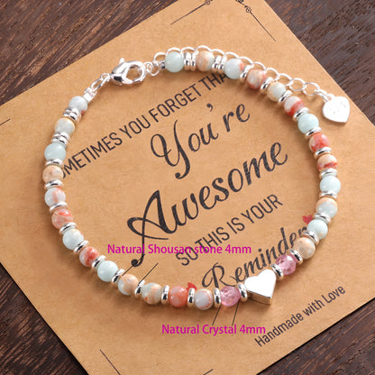 925 Sterling Silver Butterfly Bead String Bracelet