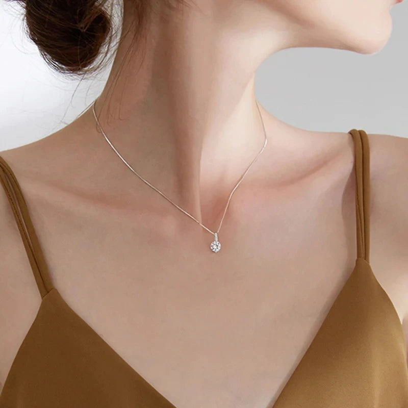 Eternity Round Zirconia Pendant Necklace