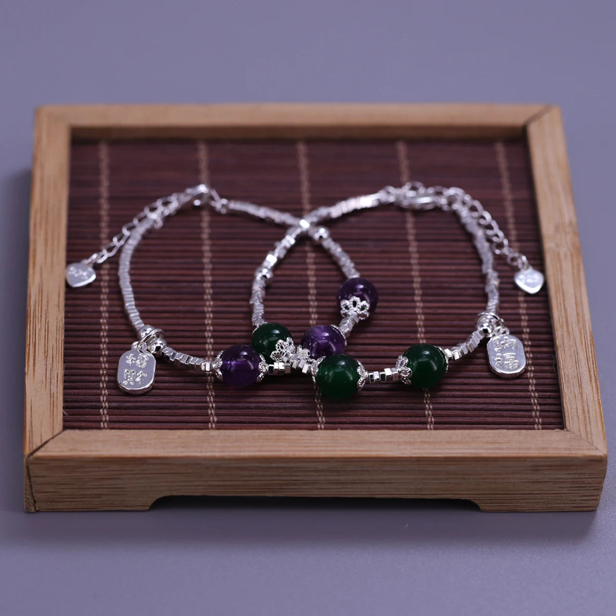 925 Sterling Silver Butterfly Bead String Bracelet