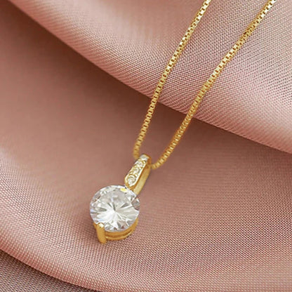 Eternity Round Zirconia Pendant Necklace